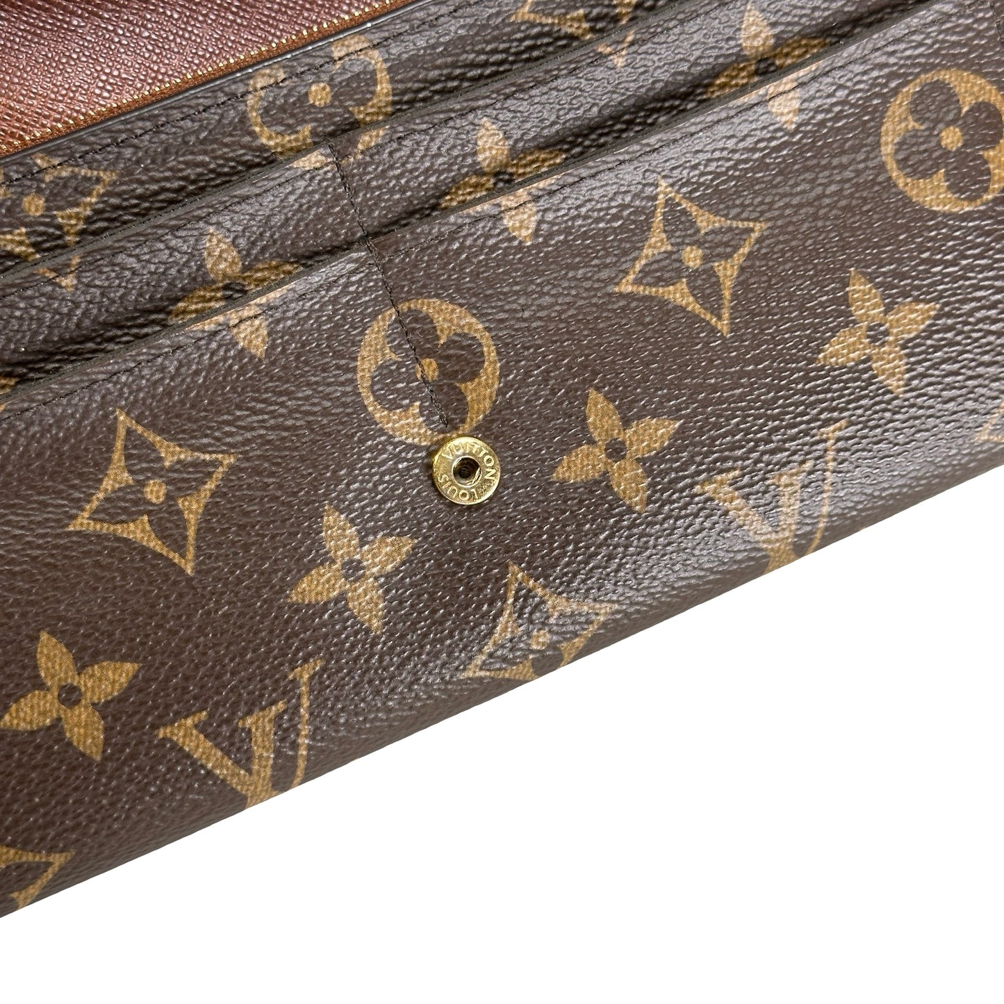 LOUIS VUITTON Monogram Canvas Sarah Wallet Long wallet Brown