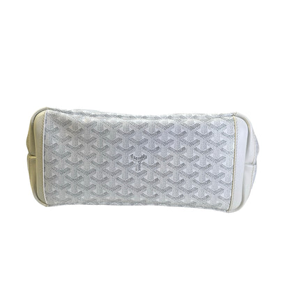 Used GOYARD Goyardine Artois Tote Bag White PHW