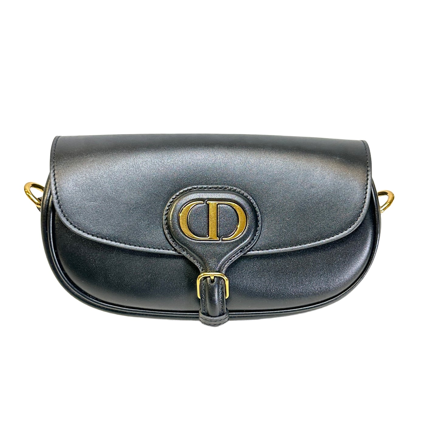Used DIOR Leather Bobby Crossbody Bag Black GHW