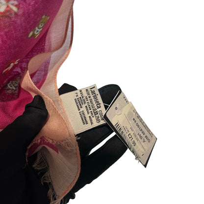 Unused MOSCHINO Logo Teddy Heart Scarf Pink Light Pink