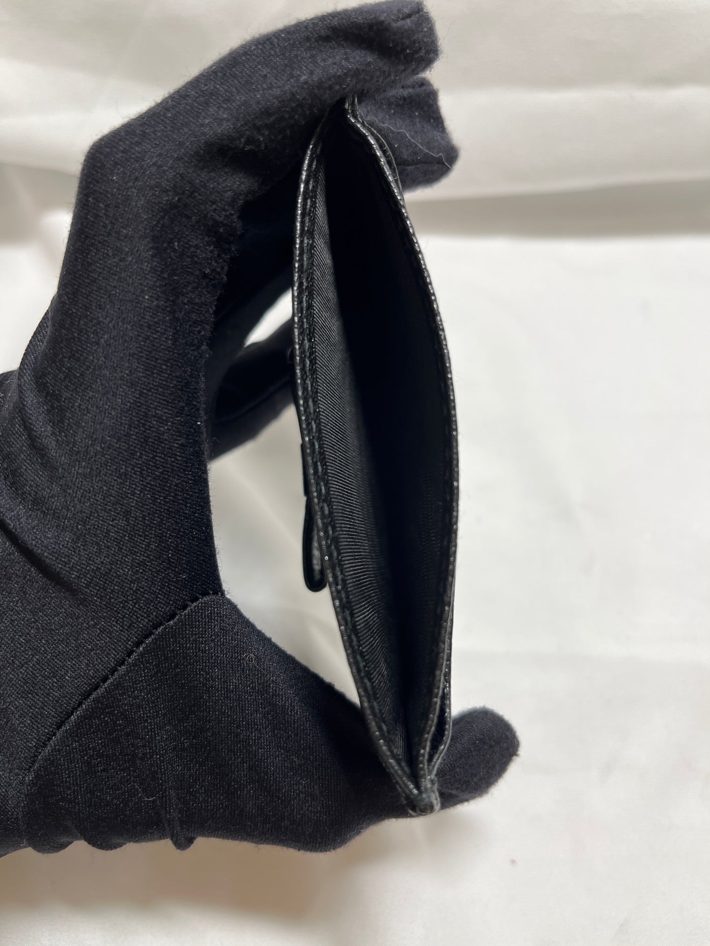Used Miu Miu Calfskin Leather Card Holder Card Holder Black GHW