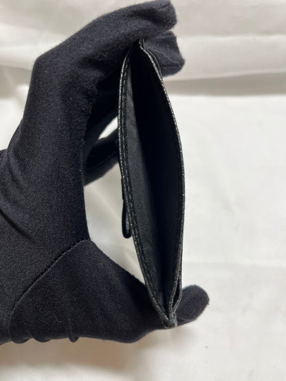 Used Miu Miu Calfskin Leather Card Holder Card Holder Black GHW