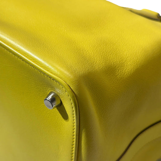 Used HERMÈS TOOL BOX 26 Two Way Shoulder YELLOW PHW Two Way Shoulder Bag