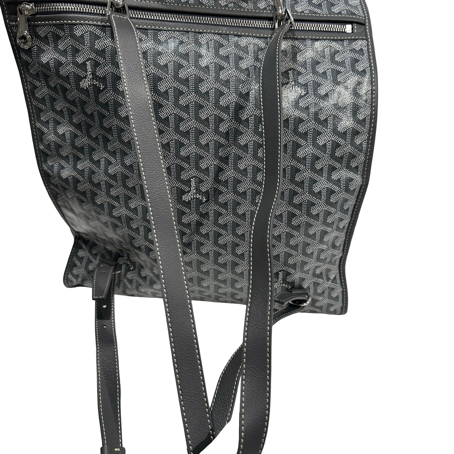 Used GOYARD Goyardine Alpin Backpack Grey