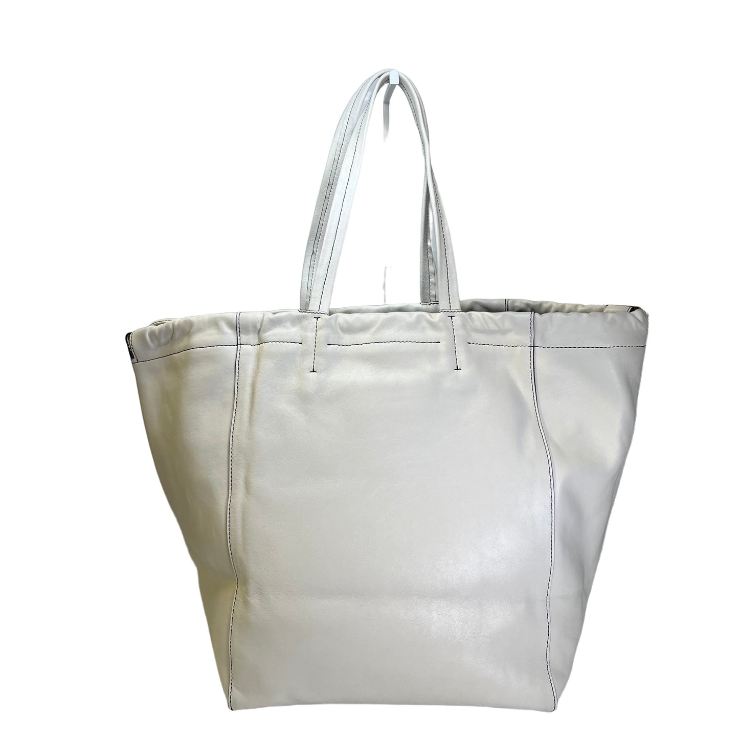 Used CELINE Leather Phantom Tote Bag White
