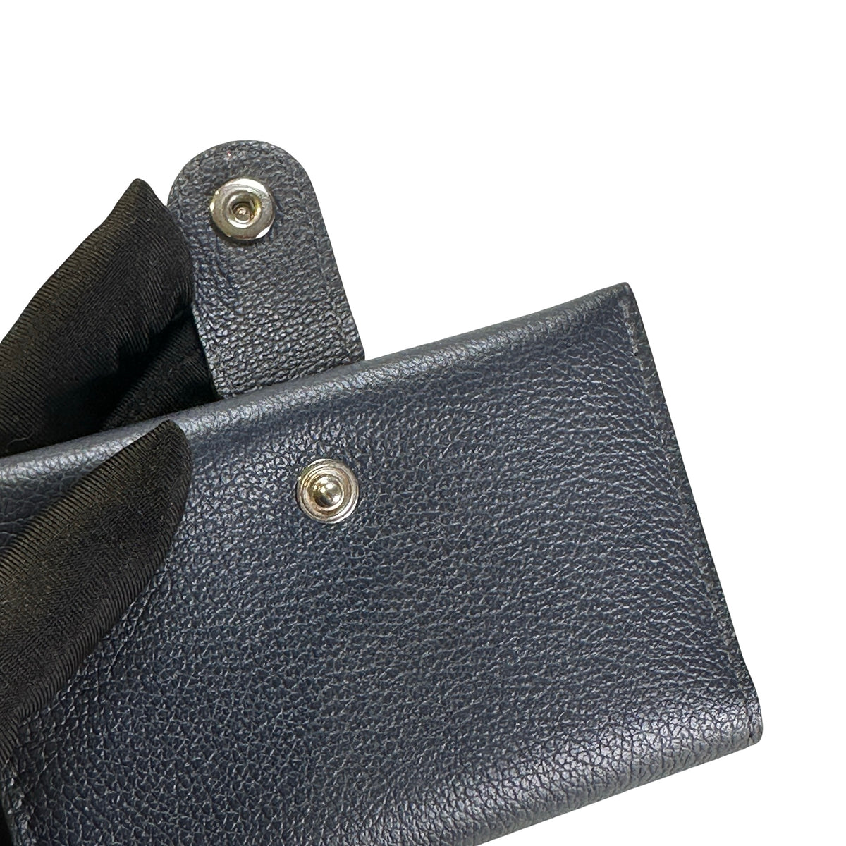 Used HERMES Togo Dogon Card case Navy PHW
