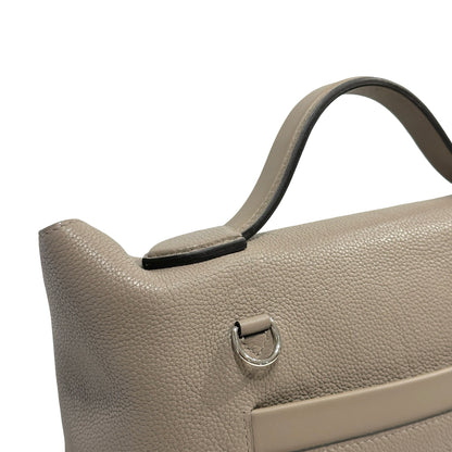 Used HERMES Taurillon Maurice Veau Swift 24/24 Handbag Gris Asphalte Gris