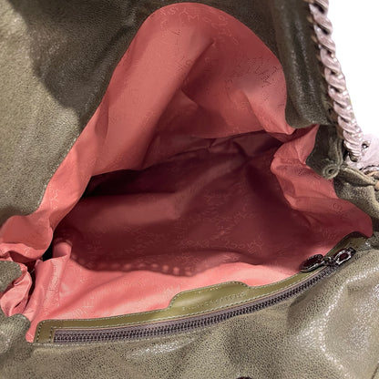 Used STELLA MCCARTNEY Solid Shaggy Deer Falabella Tote Bag Green Olive