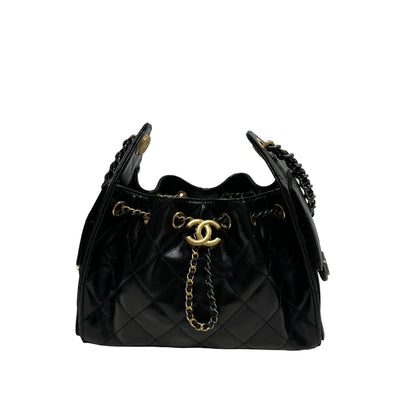 Used CHANEL Quilted Calfskin Chanel 22 Shoulder Bag Black