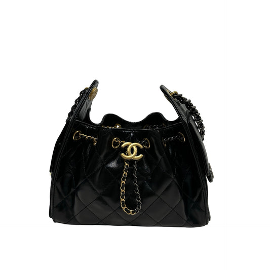 Used CHANEL Quilted Calfskin Chanel 22 Shoulder Bag Black