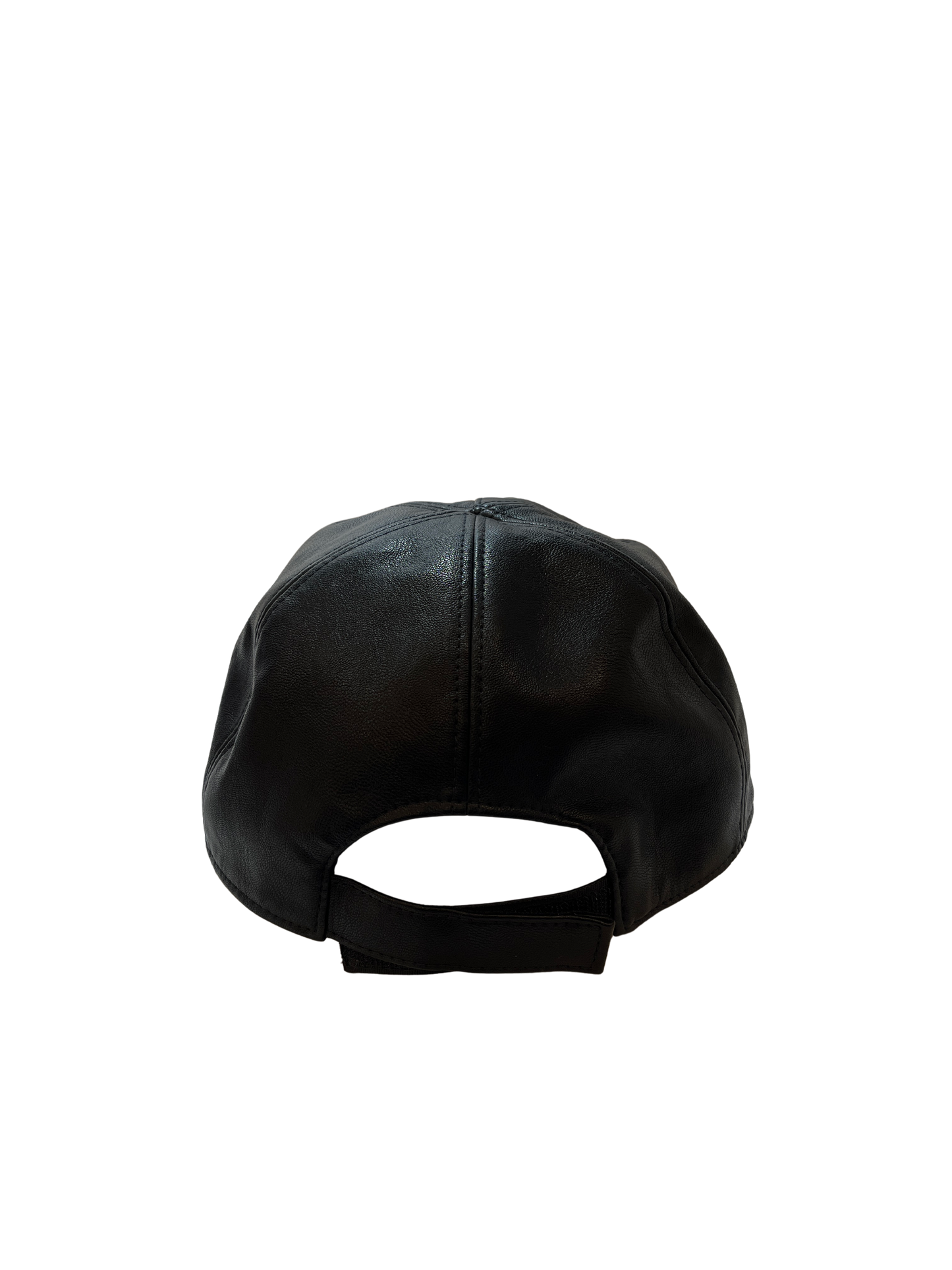 Used Moncler Calfskin Leather Hat Hat Black
