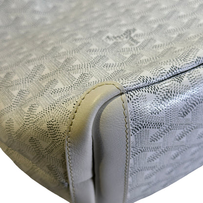 Used GOYARD Goyardine Artois Tote Bag White PHW