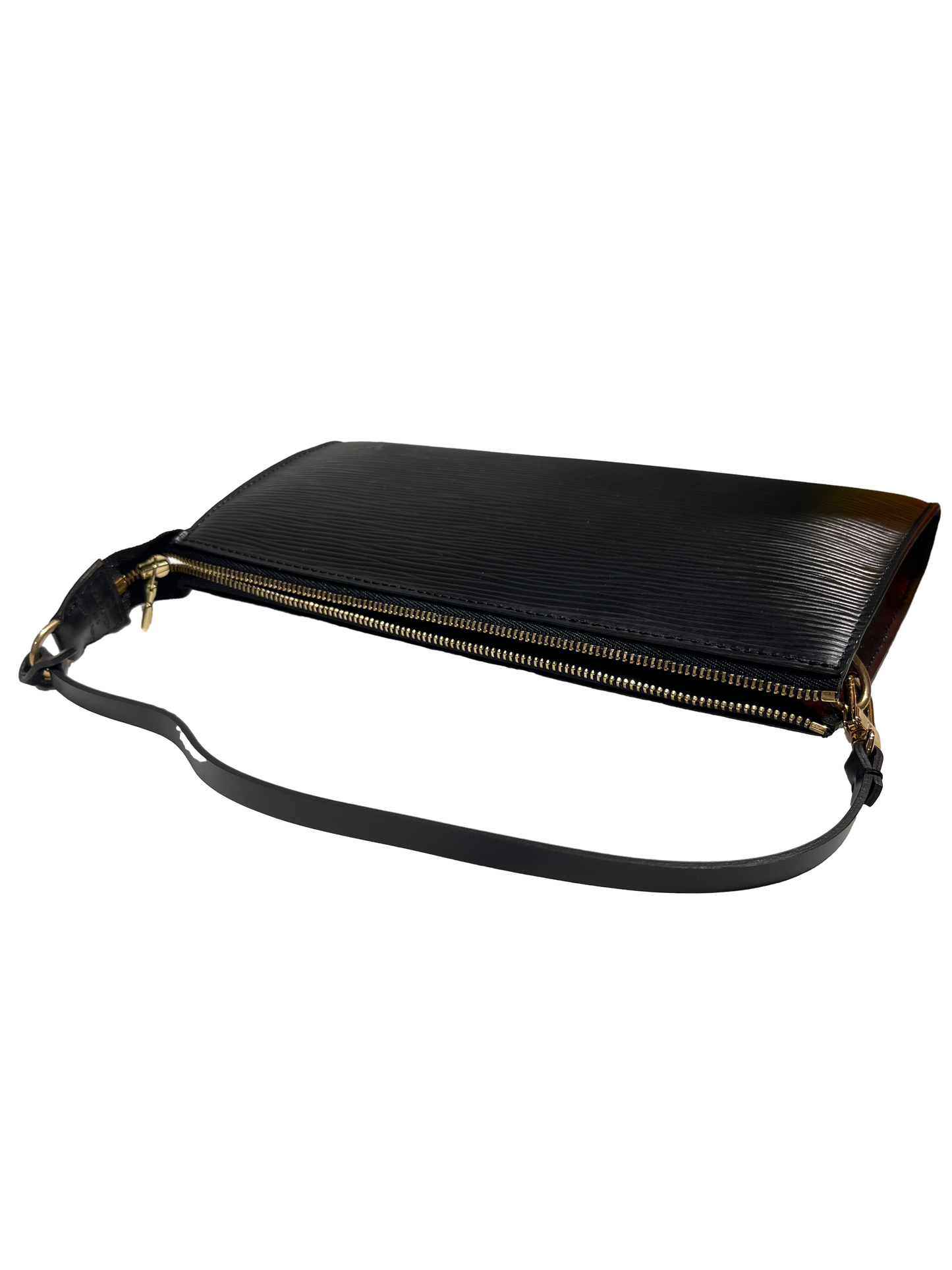 Used Louis Vuitton Epi Leather Pochette Shoulder Bag Black GHW