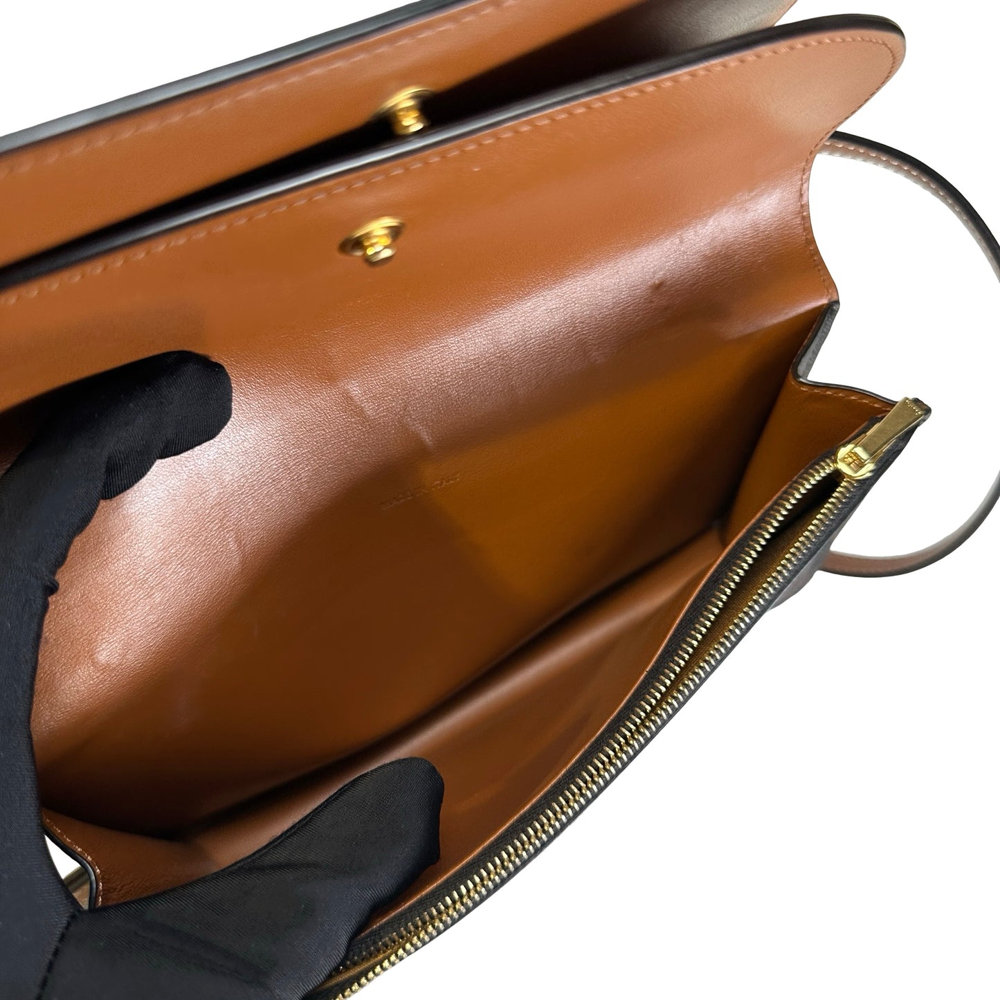 CELINE Macadam Triumph Cross Body Bag Brown