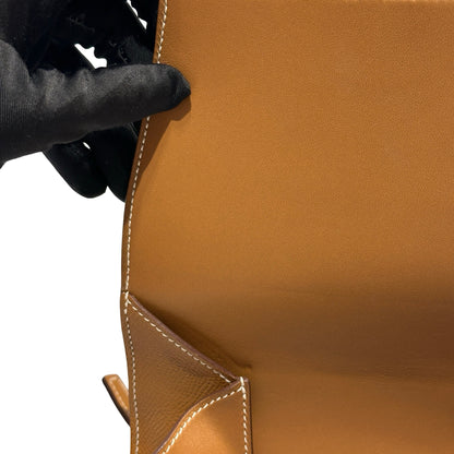 Used HERMES Epsom Della Cross body bag Gold Phw