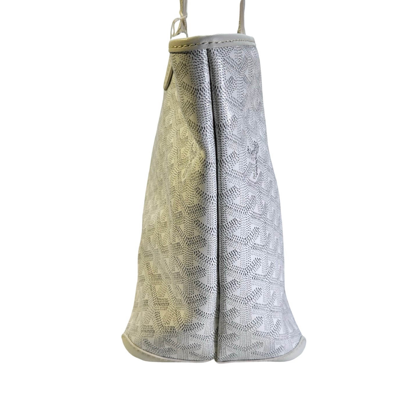 Used GOYARD Goyardine Artois Tote Bag White PHW
