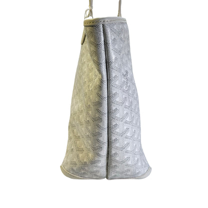 Used GOYARD Goyardine Artois Tote Bag White PHW
