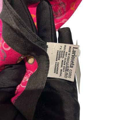 Unused MOSCHINO Logo Teddy Thin Scarf Scarf Pink Black White