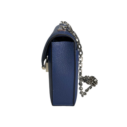 Used HERMES Epsom Verrou Crossbody Bag Blue Phw