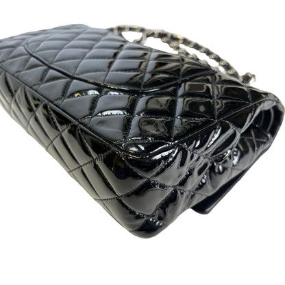 Used CHANEL Pantent CF 25 Cross body bag Black PHW