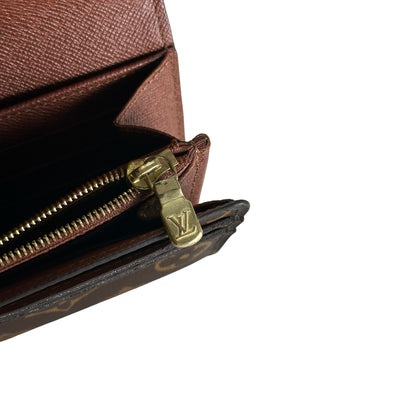 LOUIS VUITTON Monogram Canvas Sarah Wallet Long wallet Brown