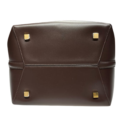 New SAINT LAURENT Vanity Bucket Bucket Bag Brown GHW
