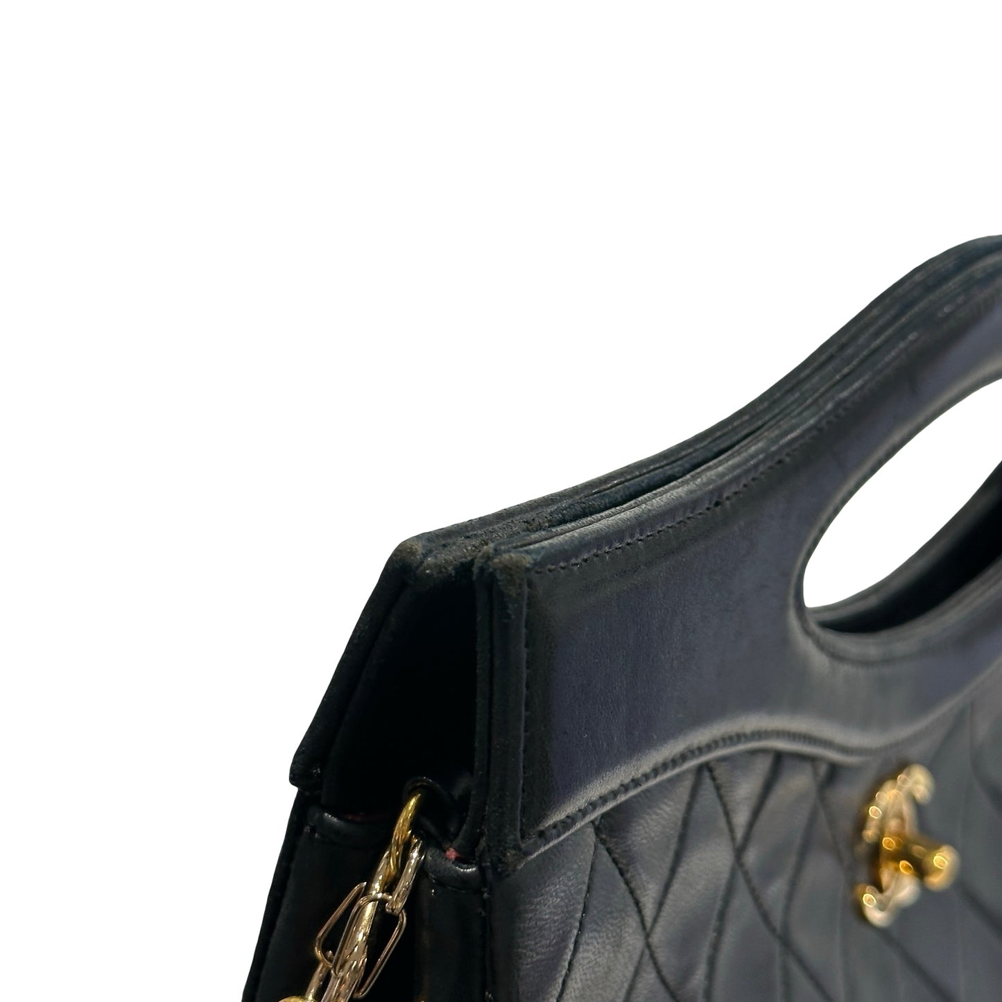 Used CHANEL Quilted Lambskin Quilted 31 Bag Two Way Shoulder Bag Black