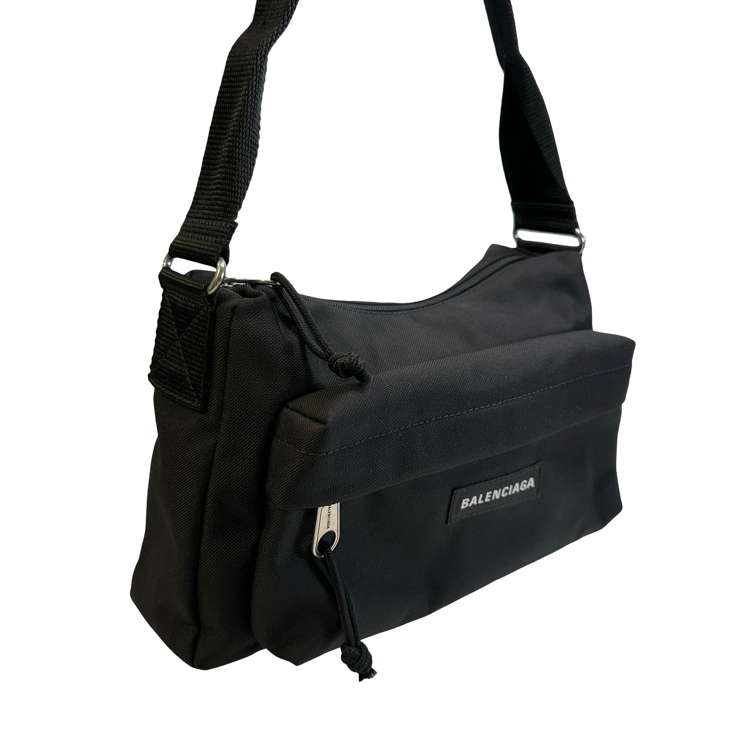 Used BALENCIAGA Nylon Explorer Shoulder Bag Black