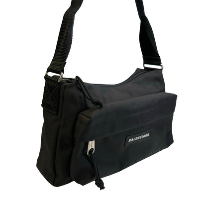 Used BALENCIAGA Nylon Explorer Shoulder Bag Black