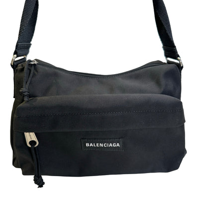 Used BALENCIAGA Nylon Explorer Shoulder Bag Black