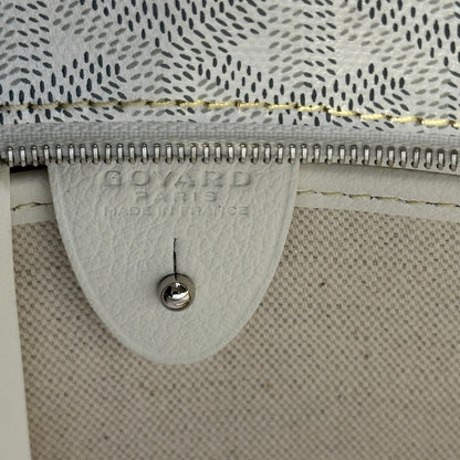 Used GOYARD Goyardine Artois Tote Bag White PHW