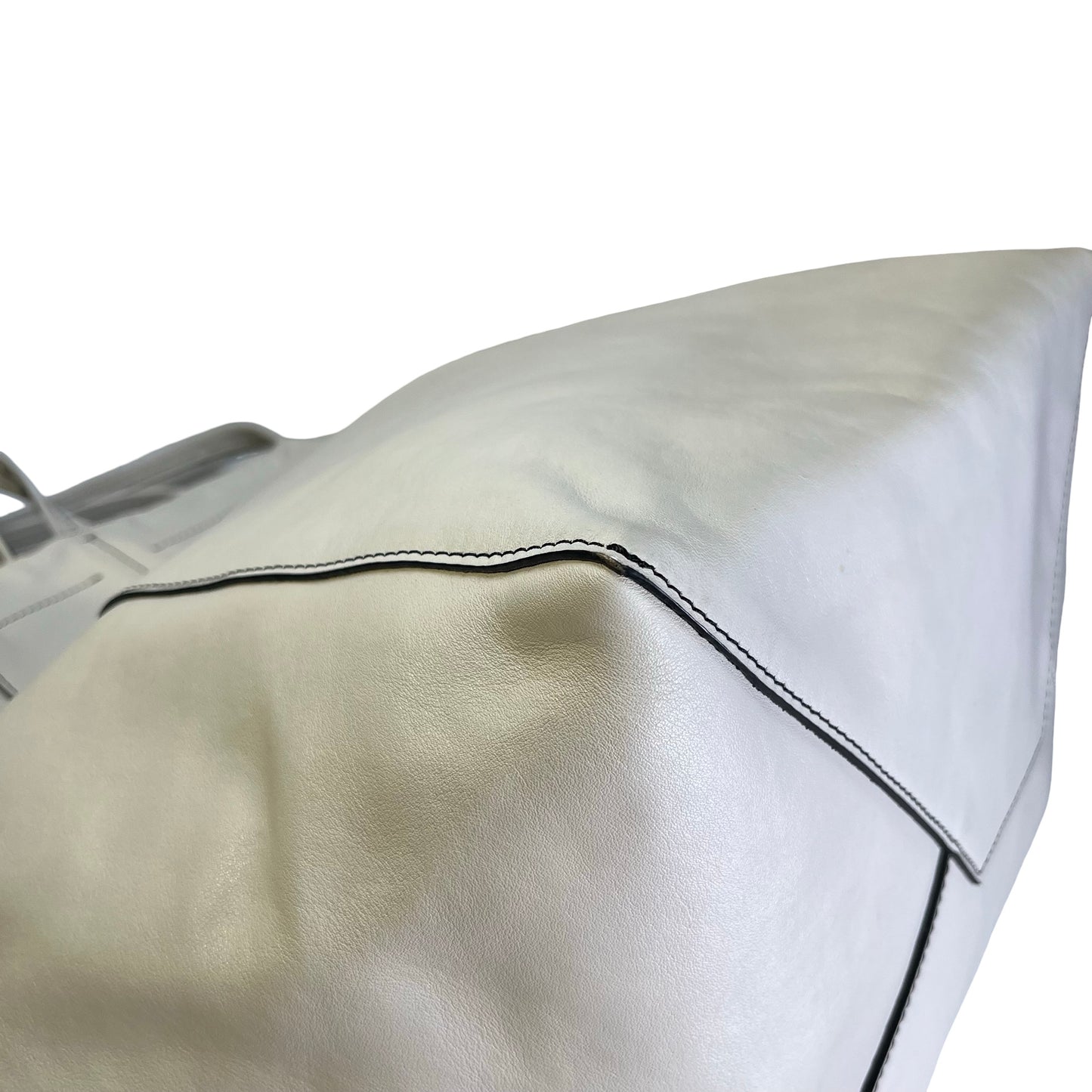 Used CELINE Leather Phantom Tote Bag White