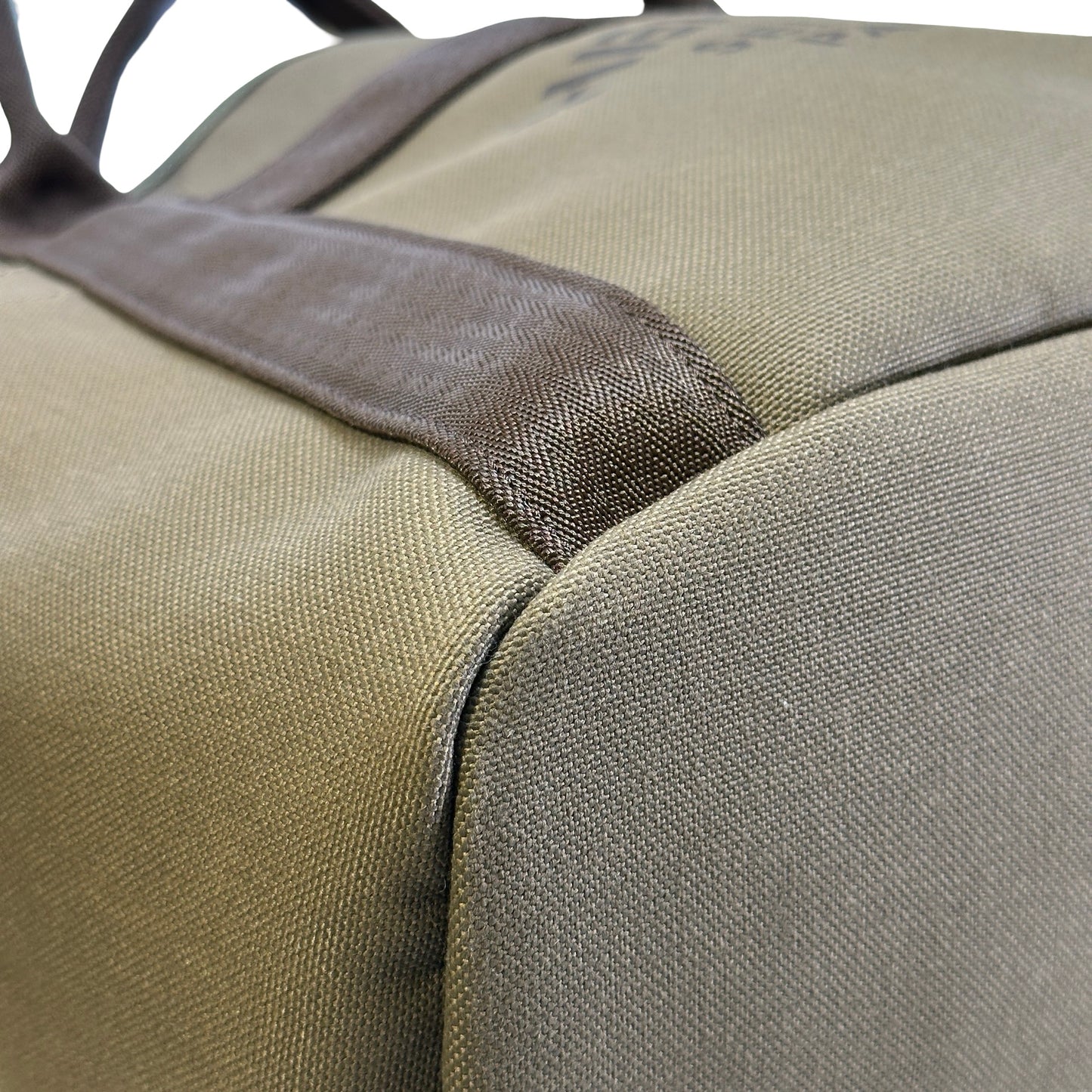 Used HERMES Canvas Grooming Bag Tote Bag Khaki Orange