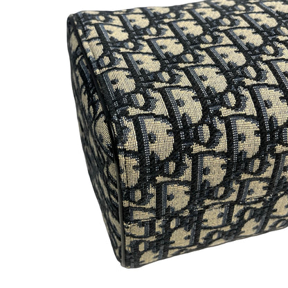 Brand New DIOR Oblique Jacquard Lingot 22 Pouch Navy Beige