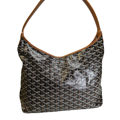 Used GOYARD Goyardine Bohème Hobo Hobo Bag Black Brown PHW