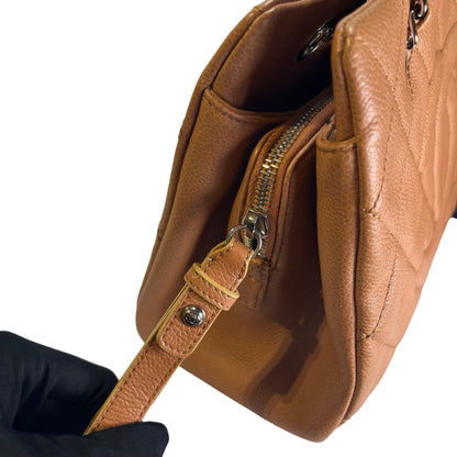 Used CHANEL Caviar Leather GST Tote Bag Brown, PHW