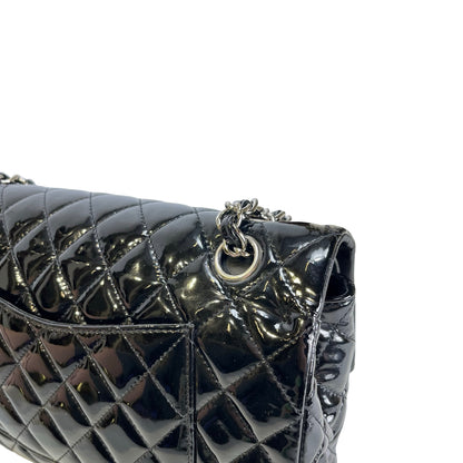 Used CHANEL Pantent CF 25 Cross body bag Black PHW