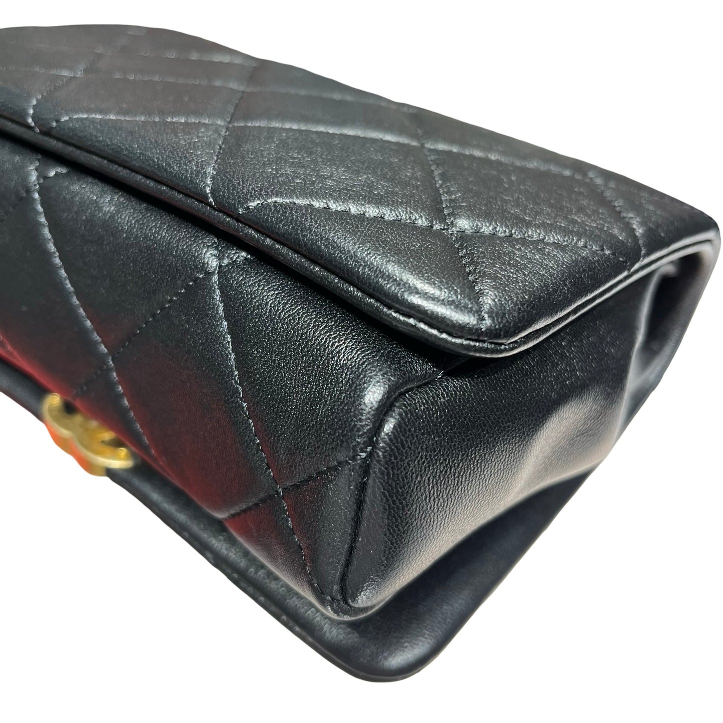 Unused CHANEL Classic Flap Shoulder Bag Black GHW