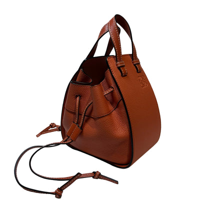 Used LOEWE Calfskin Leather Hammock mini Shoulder Bag Orange