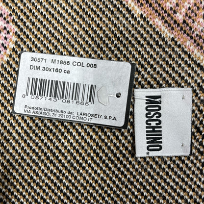 New MOSCHINO Teddy Scarf Scarf Pink Black White