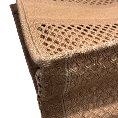 Used DIOR Mesh Embroidery Book Tote Tote Bag Pink Beige