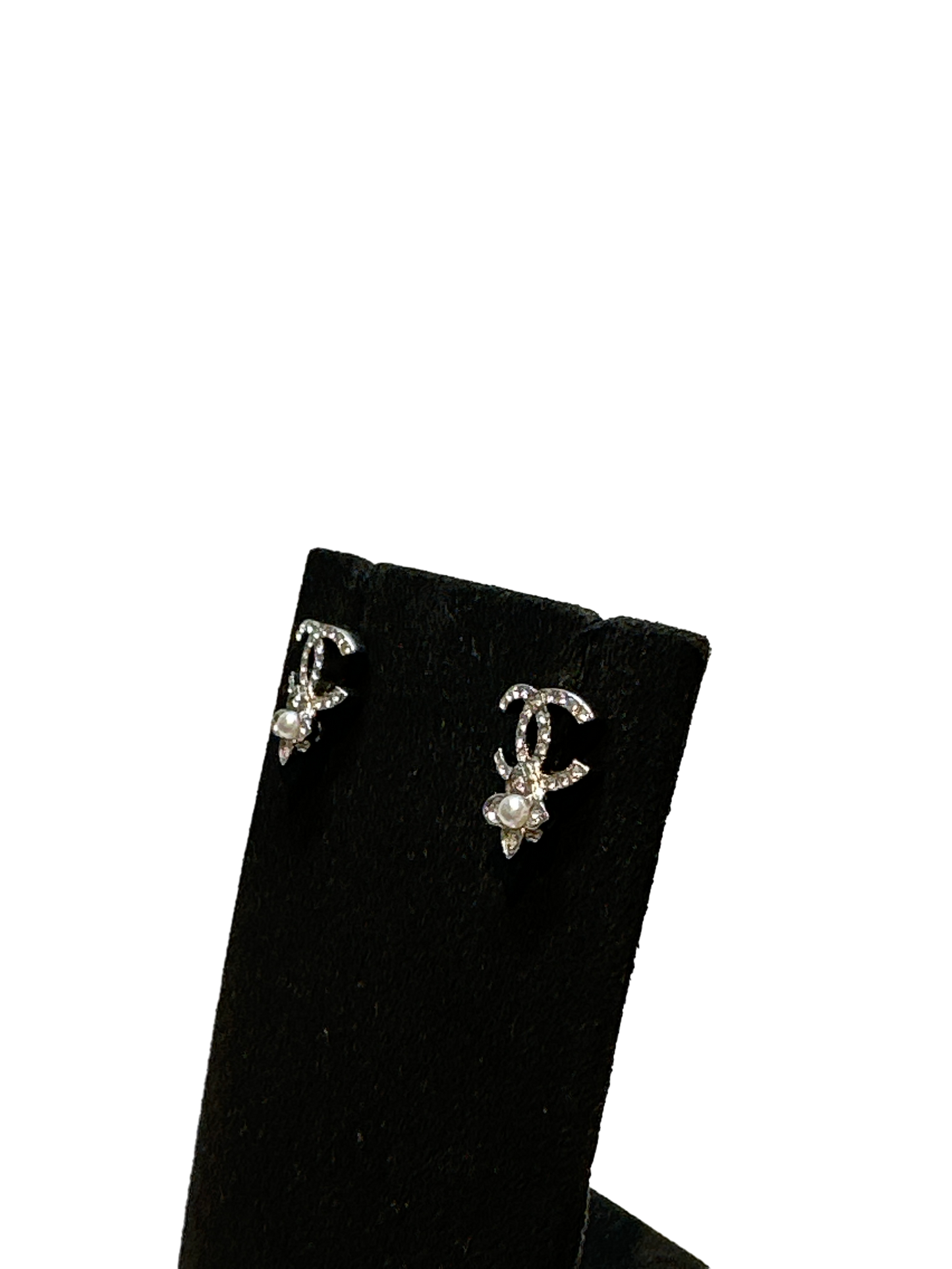 Chanel Chanel Logo Earrings Earrings Silver