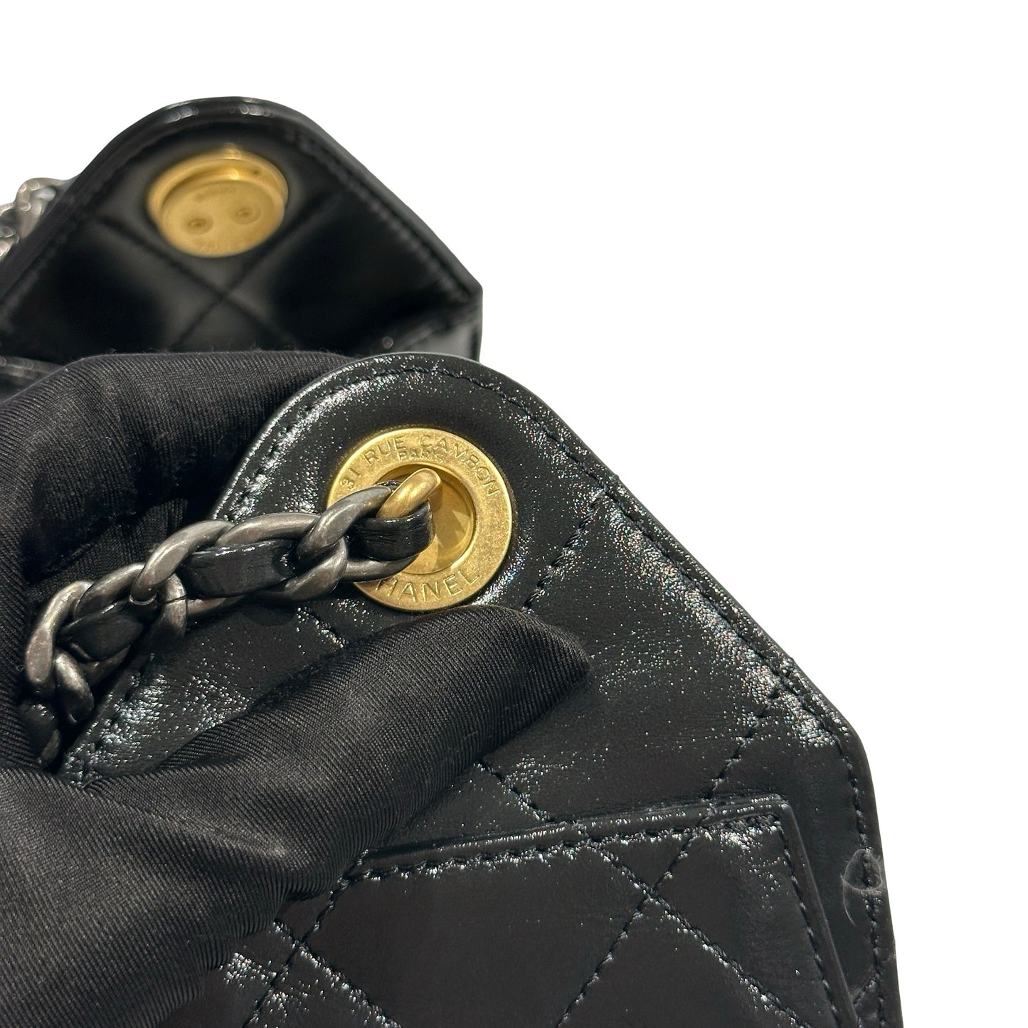Used CHANEL Quilted Calfskin Chanel 22 Shoulder Bag Black