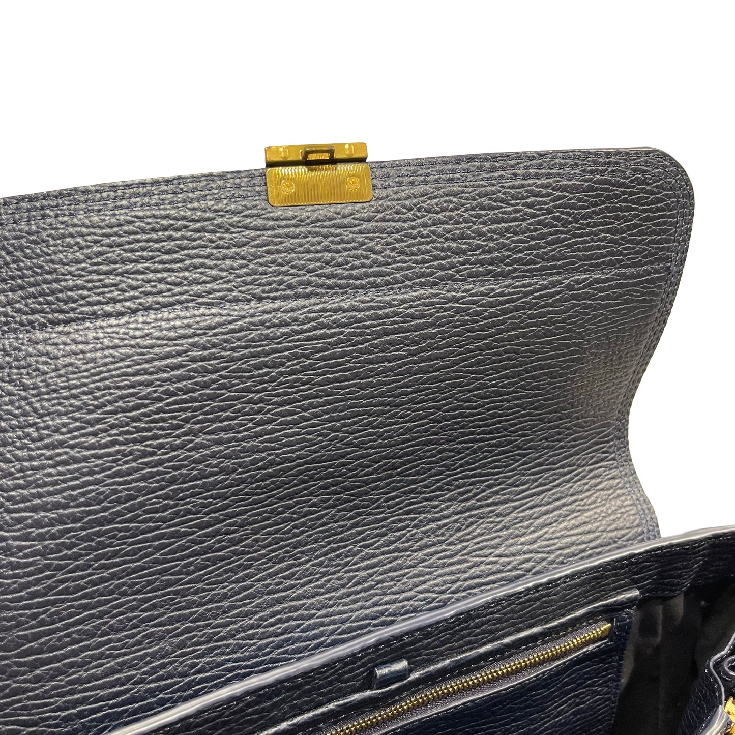Used 3.1 PHILLIP LIM Textured Leather Pashli Satchel Blue， GHW