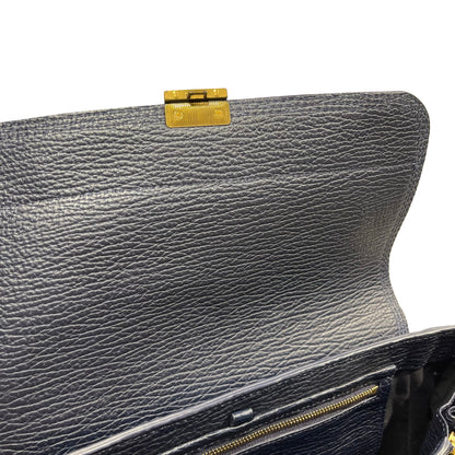 Used 3.1 PHILLIP LIM Textured Leather Pashli Satchel Blue， GHW