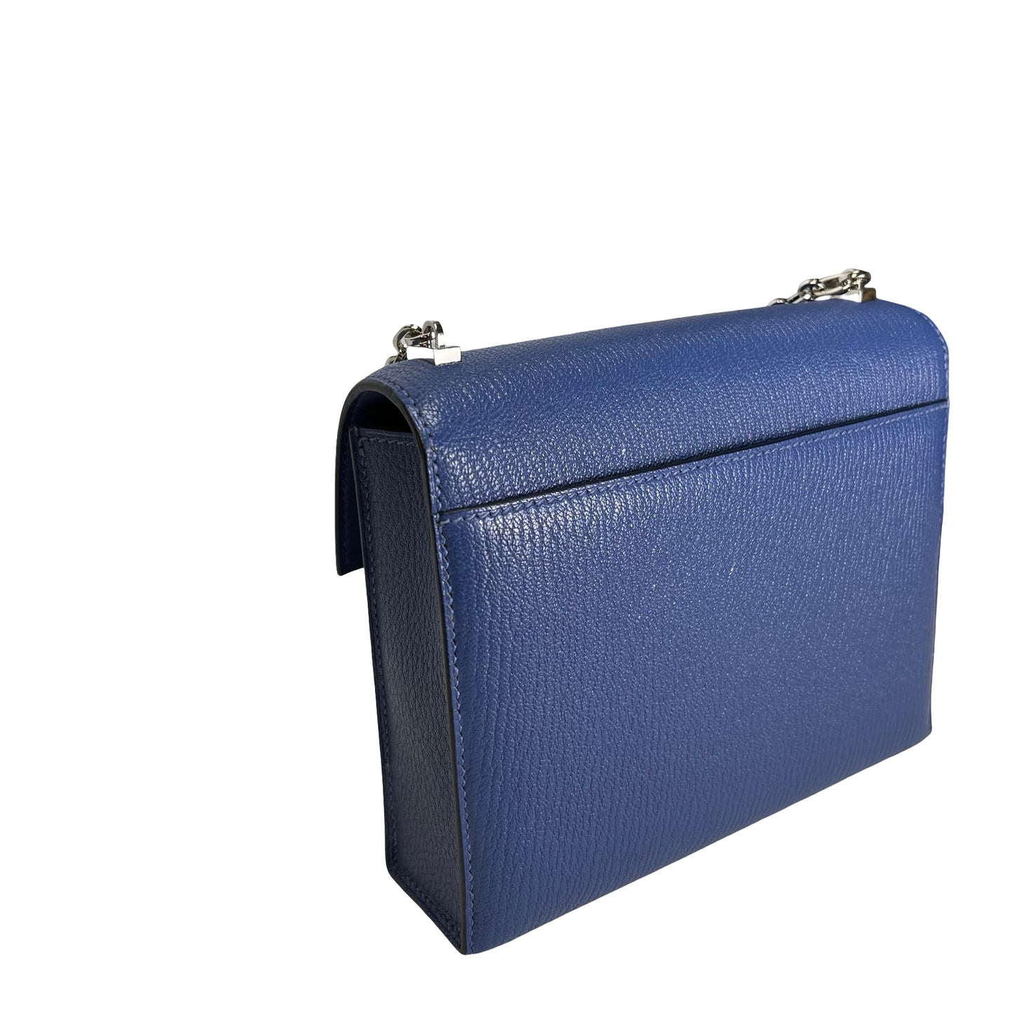 Used HERMES Epsom Verrou Crossbody Bag Blue Phw