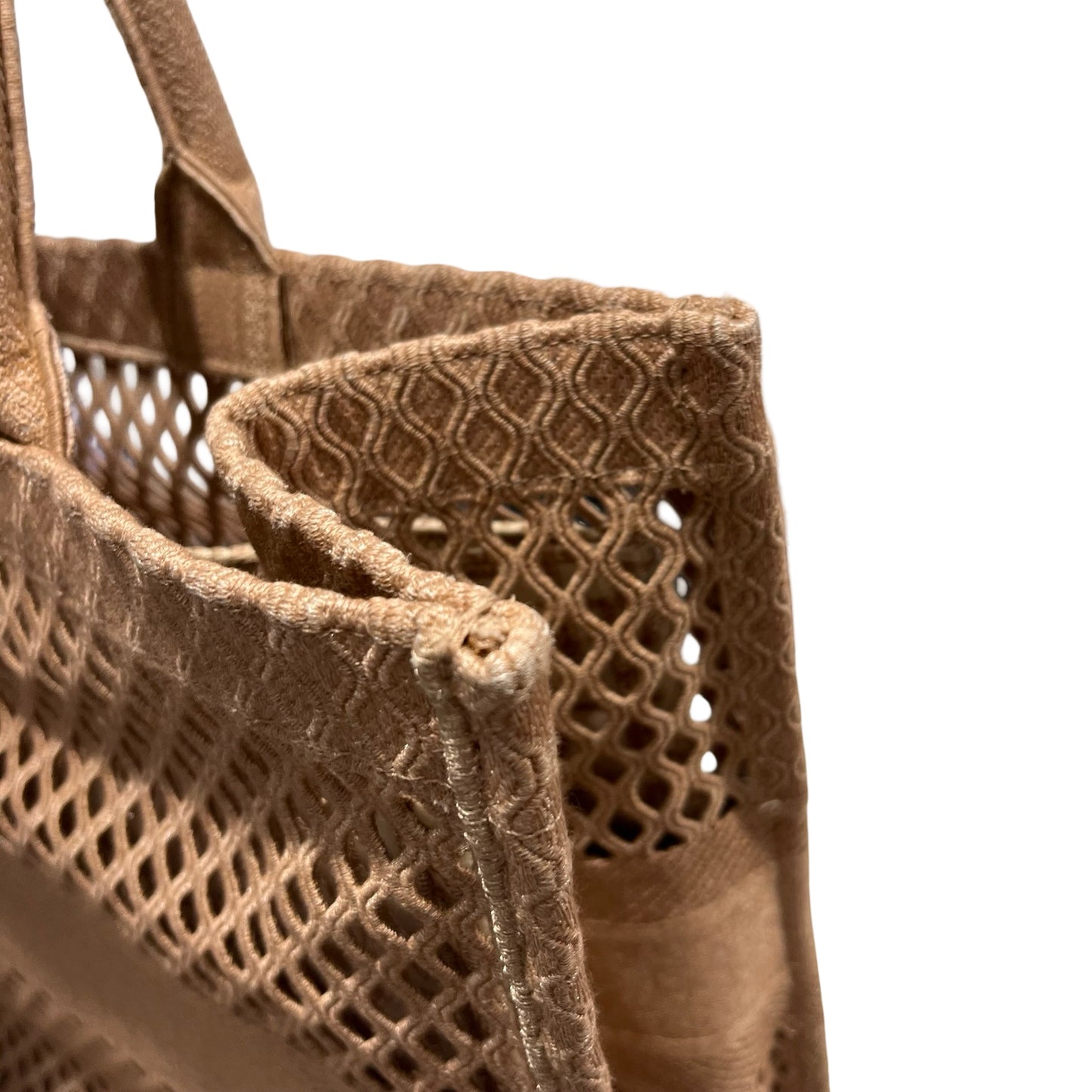 Used DIOR Mesh Embroidery Book Tote Tote Bag Pink Beige