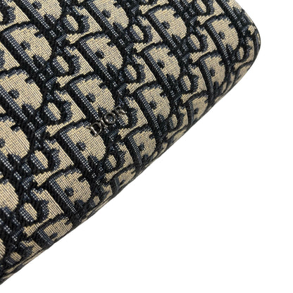 Brand New DIOR Oblique Jacquard Lingot 22 Pouch Navy Beige