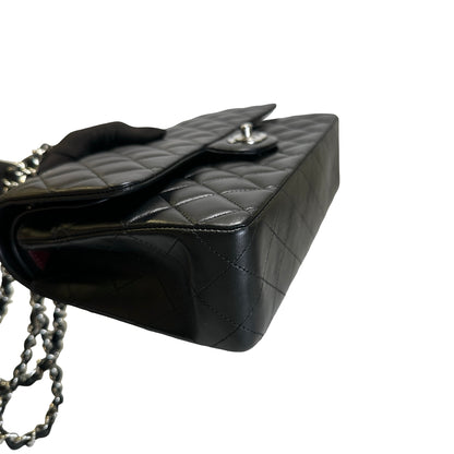 Used CHANEL Quilted Leather Classic Flap Shoulder Bag Black