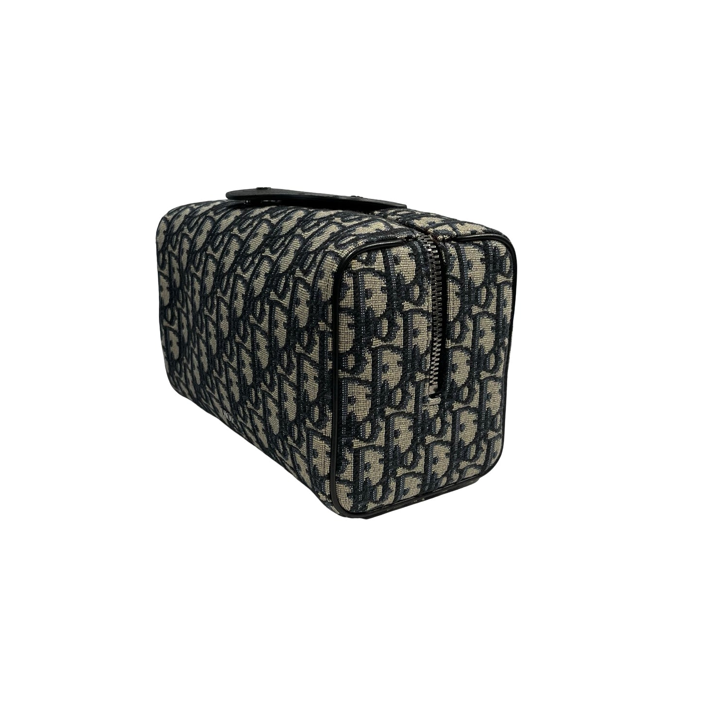 Brand New DIOR Oblique Jacquard Lingot 22 Pouch Navy Beige